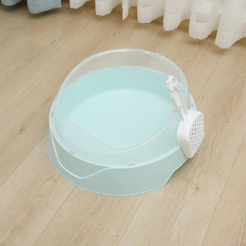 Large Semi-Enclosed Cat Litter Box