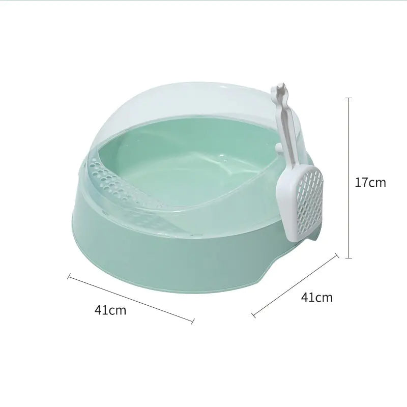 Large Semi-Enclosed Cat Litter Box