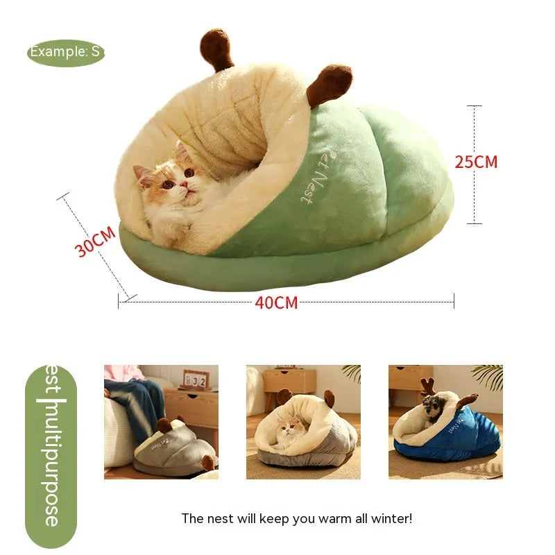 Winter Pet Bed Slippers – Small Nest