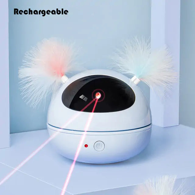 Rotating Laser Feather Toy