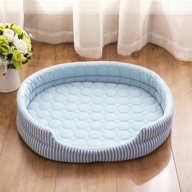 Cooling Pet Bed with Ice Silk Mat