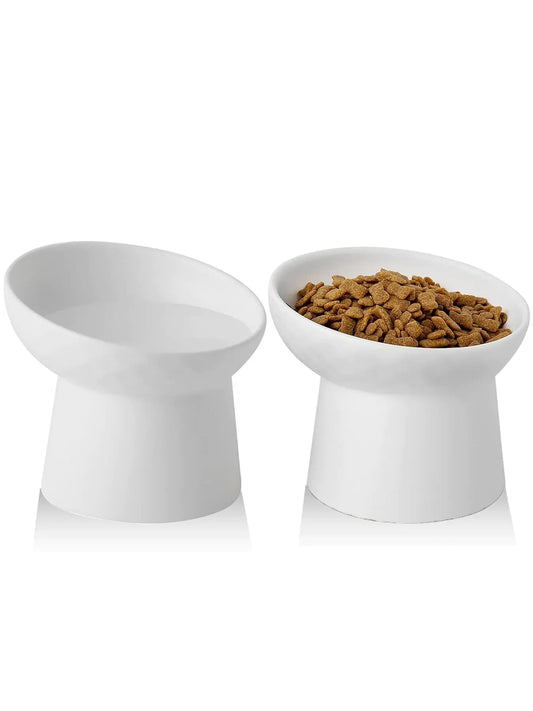 Ceramic Raised Cat Bowl Set
