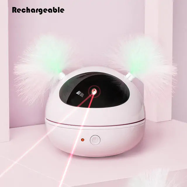 Rotating Laser Feather Toy