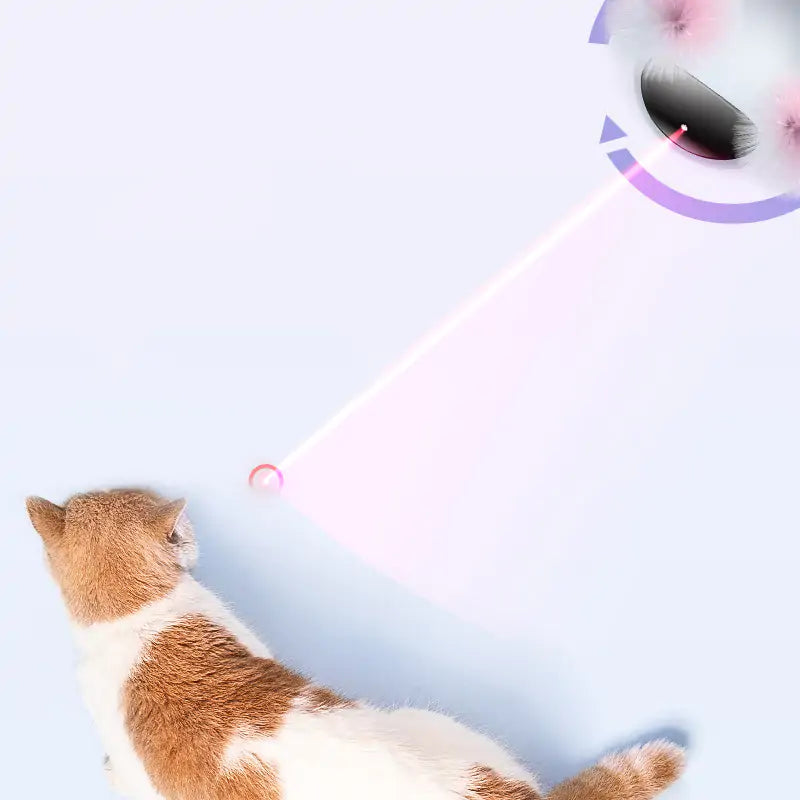 Rotating Laser Feather Toy