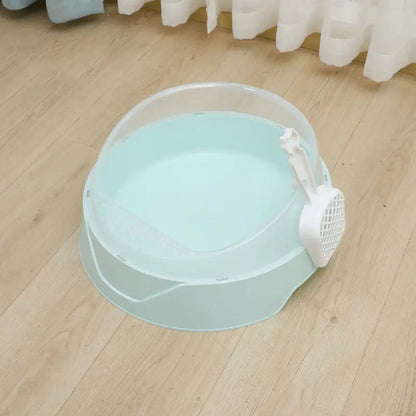 Large Semi-Enclosed Cat Litter Box