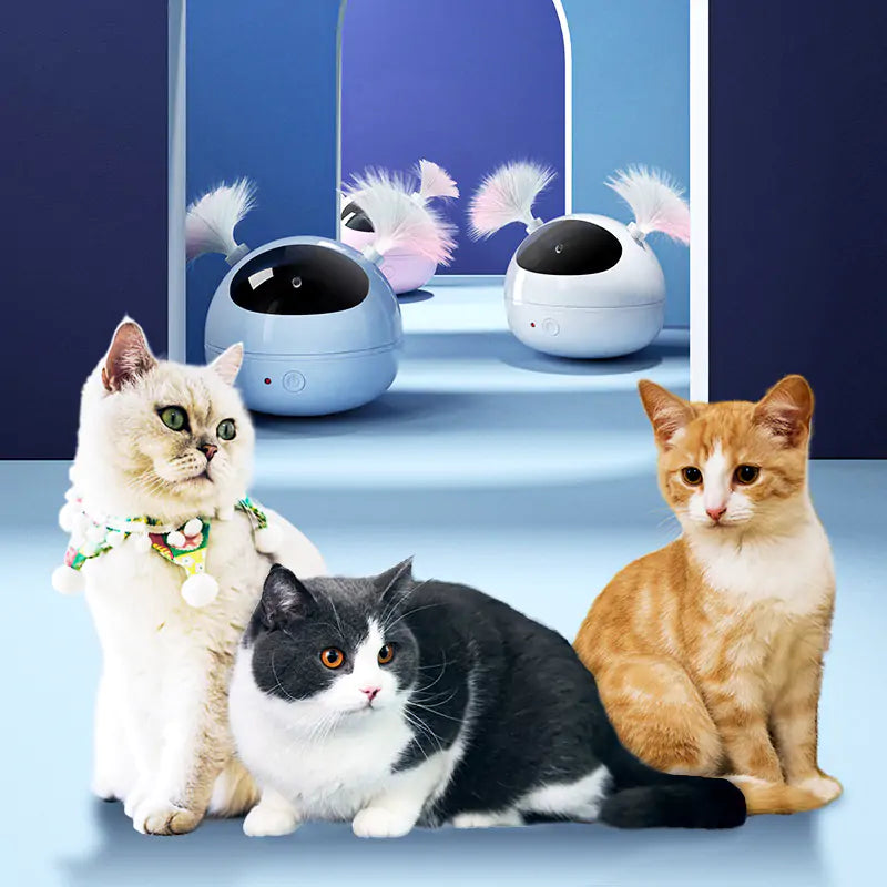 Rotating Laser Feather Toy
