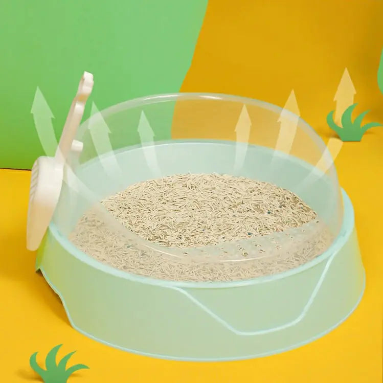 Large Semi-Enclosed Cat Litter Box