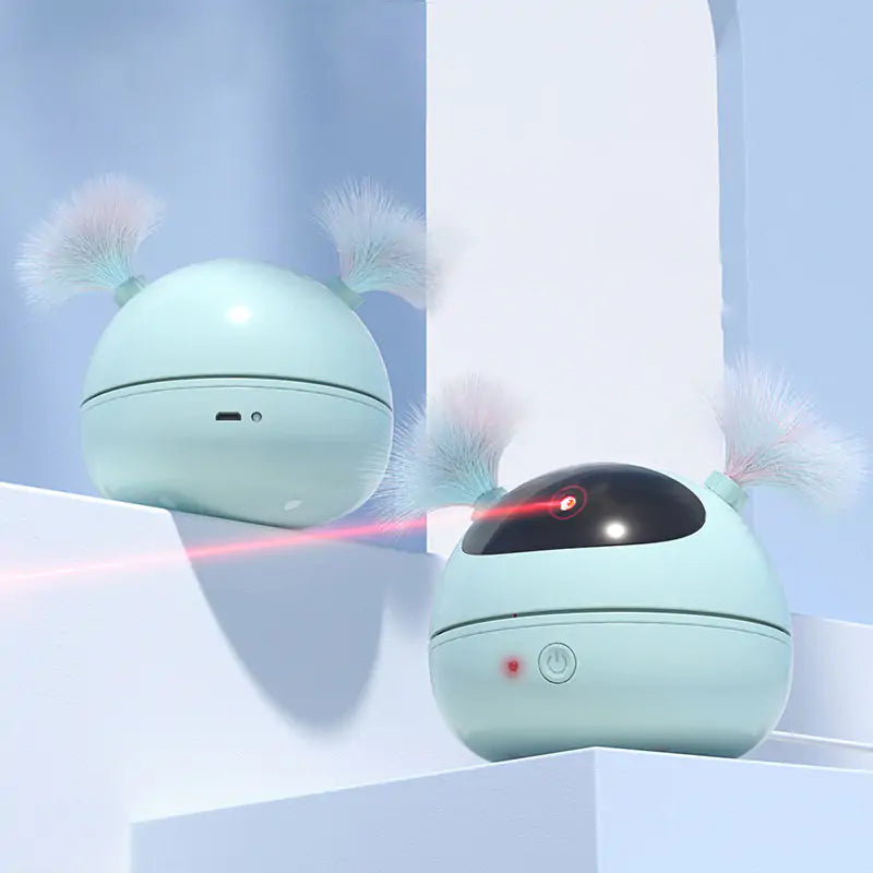 Rotating Laser Feather Toy
