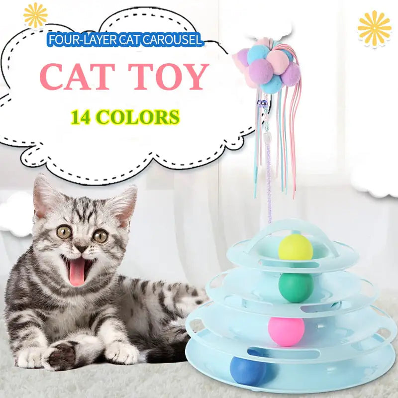 TMulti-Level Interactive Fun Tower Tracks Toy