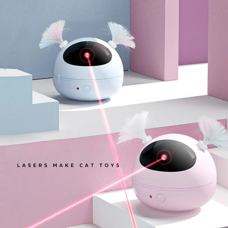Rotating Laser Feather Toy