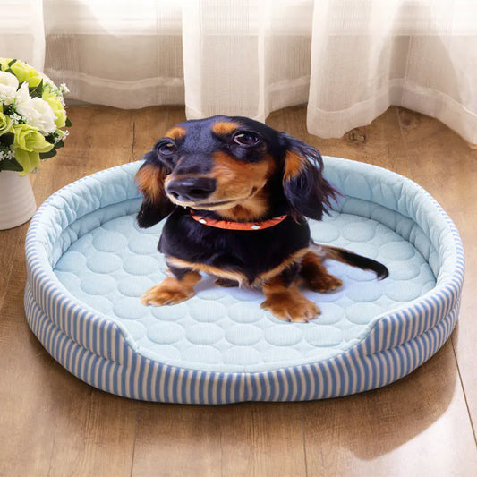 Cooling Pet Bed with Ice Silk Mat