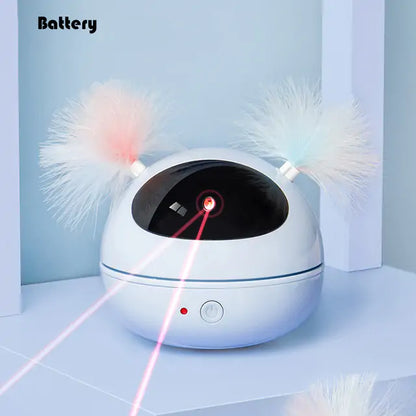 Rotating Laser Feather Toy